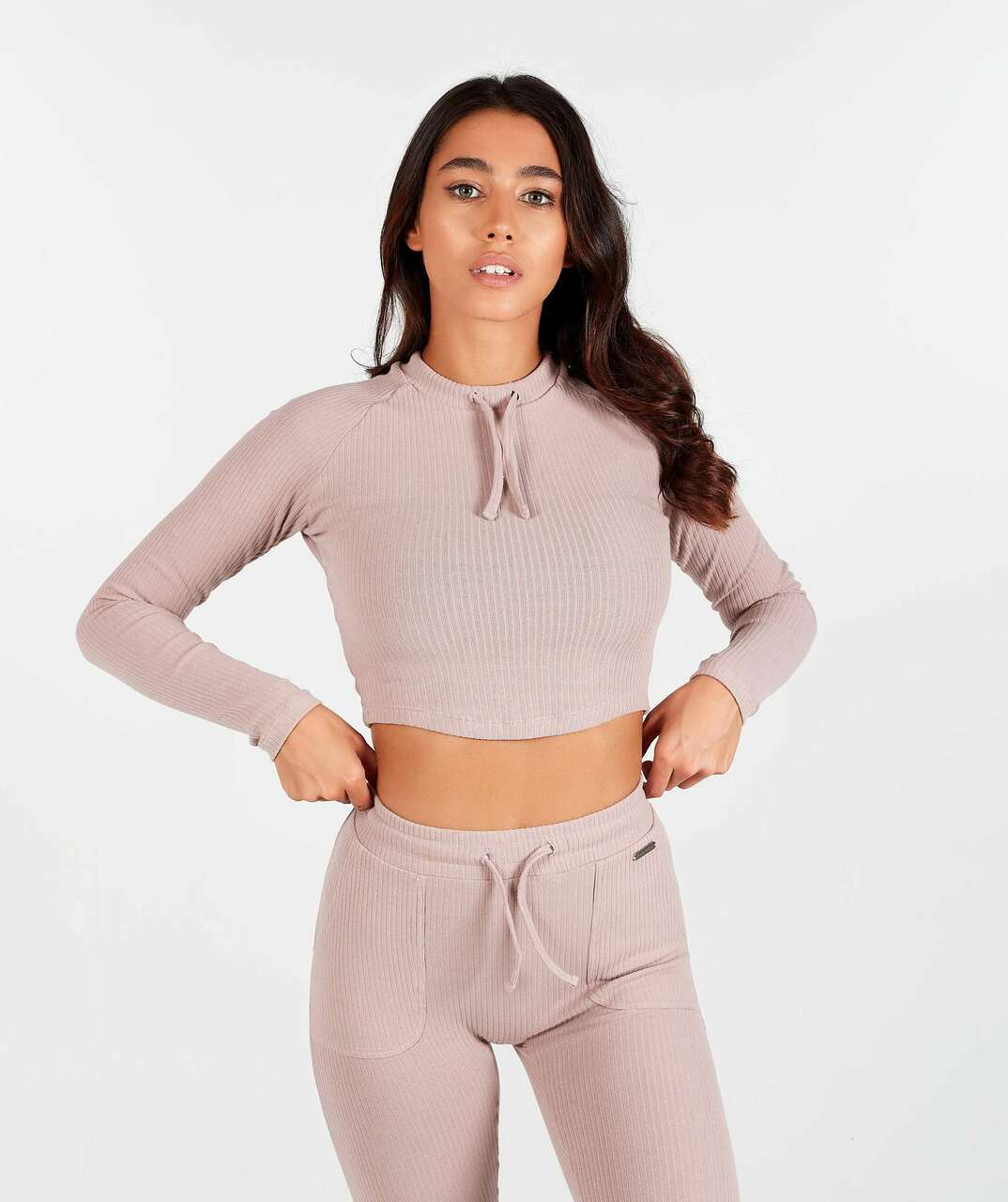 Bild von Physiq Apparel Everyday Lounge Crop Top – Blush Pink – female