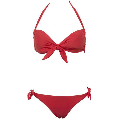 Bild von Solid Bandeau Bikini Women hibiscus 2021 Swimsuits