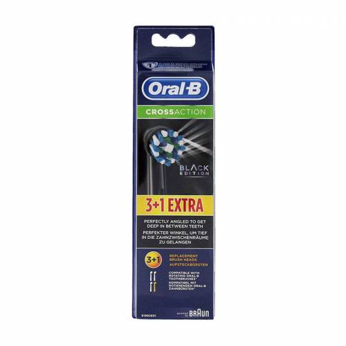 Bild von Oral-B – CrossAction Black Power Toothbrush Heads x 4 One Size  for Men and Women