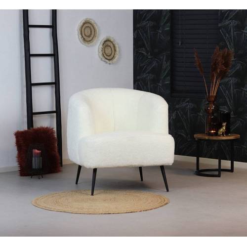 Bild von Furnwise Armchair Billy teddy Fur White